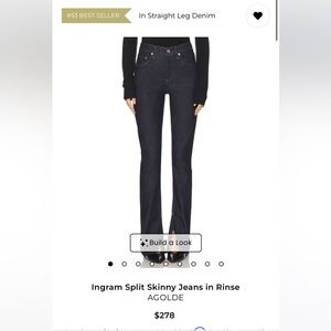 Agolde Dark Blue Straight Leg Women's Jeans